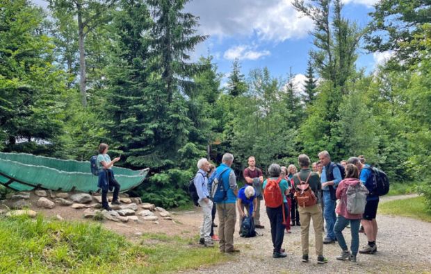 die Besuchergruppe bei der Glasarche
