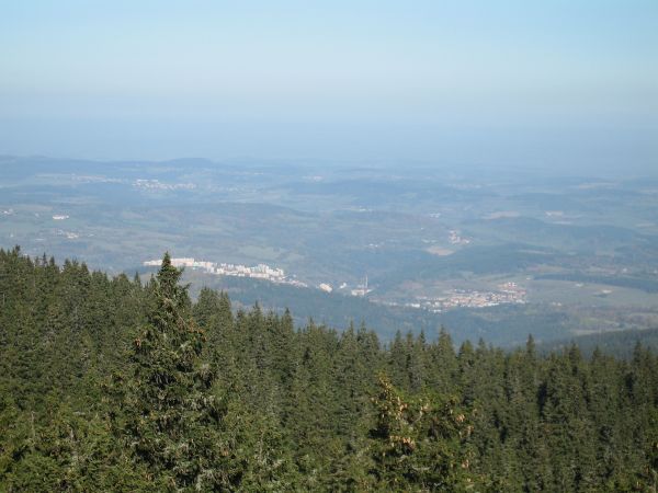 Blick nach Winterberg vom Kubany (Boubin)