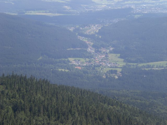 Blick auf Lindberg vom Großen Falkenstein