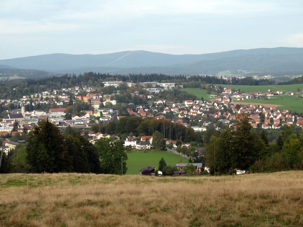 Blick auf Freyung vom Geyersberg