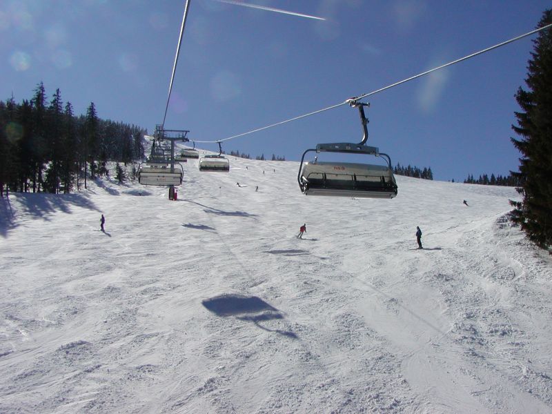 Skiabfahrt am Arber