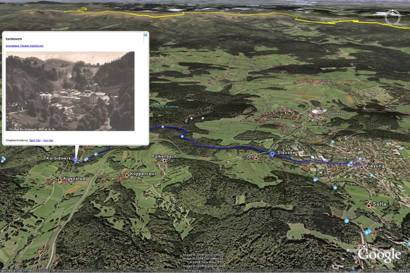 Die Buchberger Leite in Google-Earth